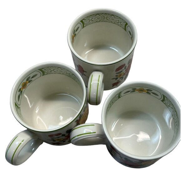 Villeroy and Boch Summerday Tea Cups with Saucers Lot of 3 Vintage Flowers 1970s - Picture 8 of 13